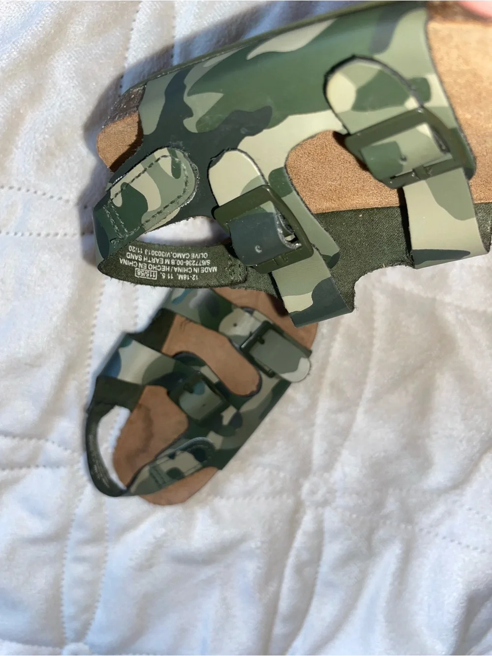 Old Navy Green Camo Double-Buckle Kids Sandals
